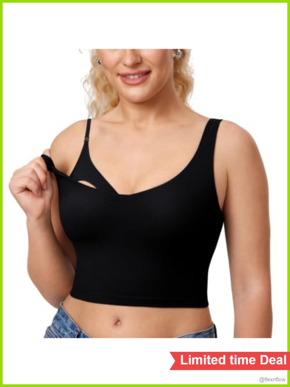 MOMANDA Longline Sports Nursing Bra, Removable Pads, Low Impact Yoga